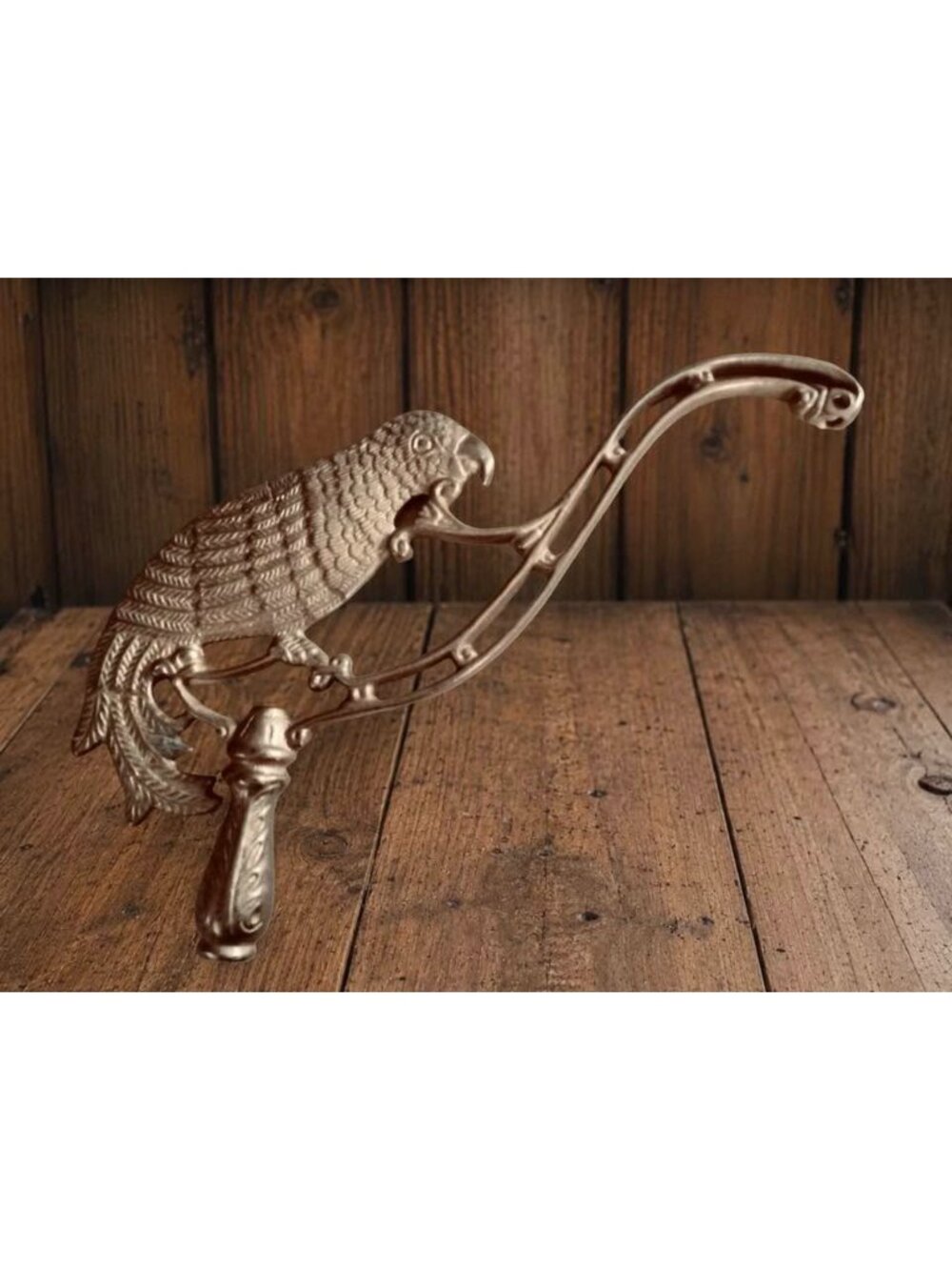 Vintage Solid Brass Parrot Lamp Arm | Figural Bird Bridge Lamp Part | Ornate Bra